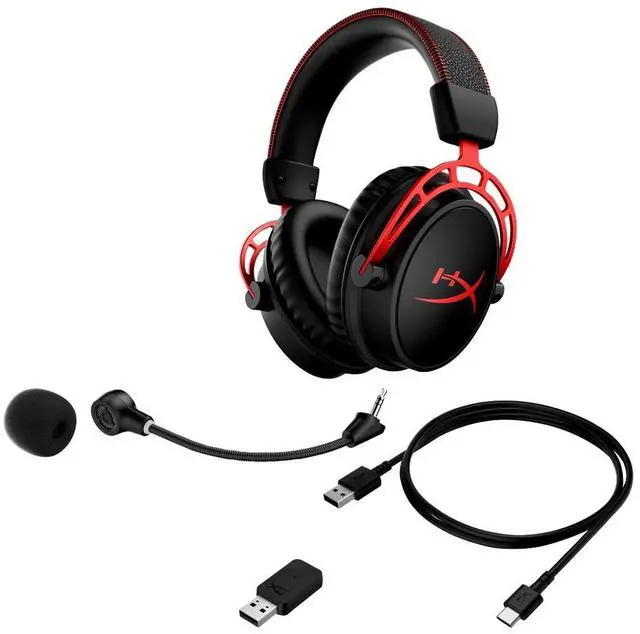 Alt view image 2 of 7 - HyperX Cloud Alpha - Wireless Gaming Headset - Black-Red