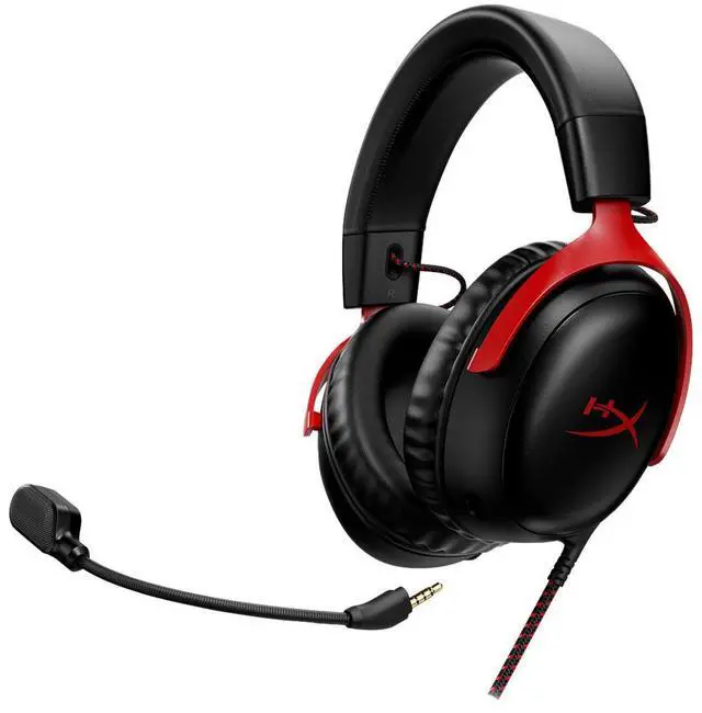 Alt view image 2 of 7 - HyperX Cloud III - Gaming Headset - Black-Red
