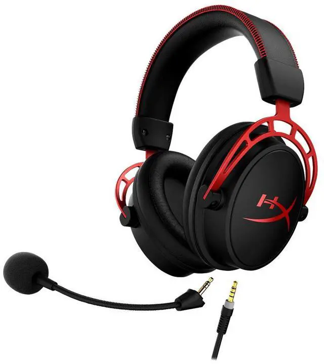 Alt view image 4 of 7 - HyperX Cloud Alpha - Gaming Headset - Black-Red