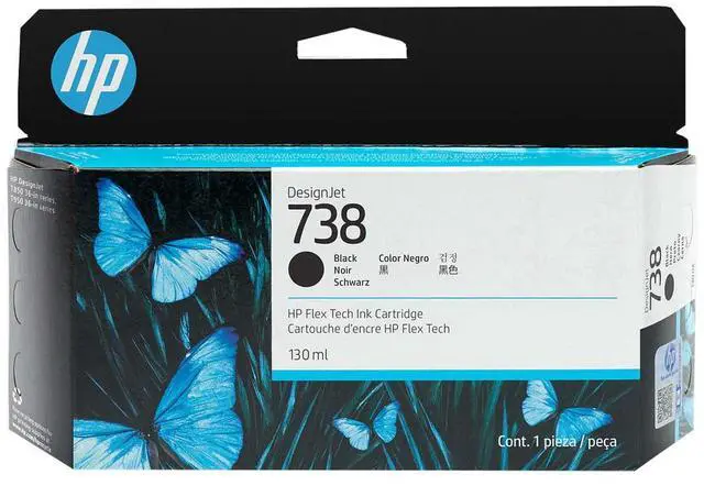 Main image of HP 738 130-ml Black DesignJet Ink Cartridge, 498N4A