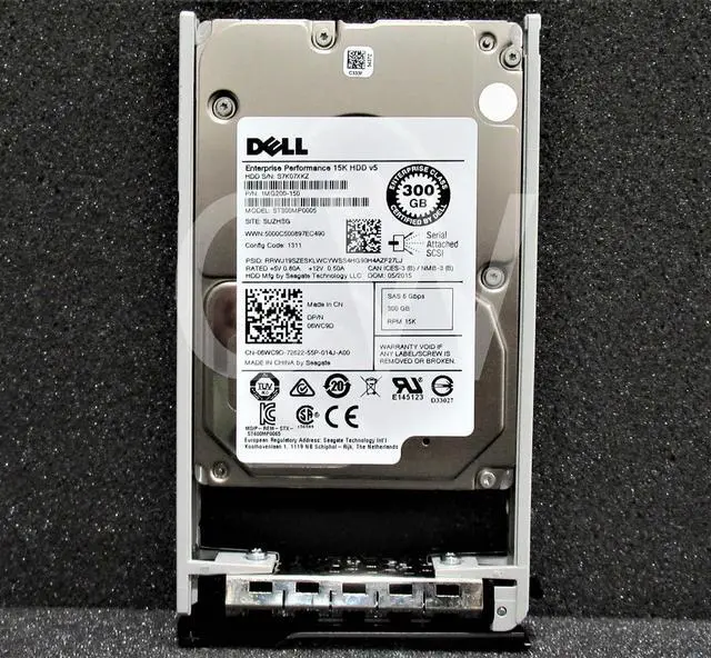 Main image of (NOT FOR HOME PC!) 6WC9D Dell ST300MP0005 300GB 15K RPM 12Gbps 2.5"SAS SERVER HDD HardDrive W/Caddy