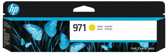 Main image of HP 971 Yellow Original Ink Cartridge, ~2,500 pages, CN624AM