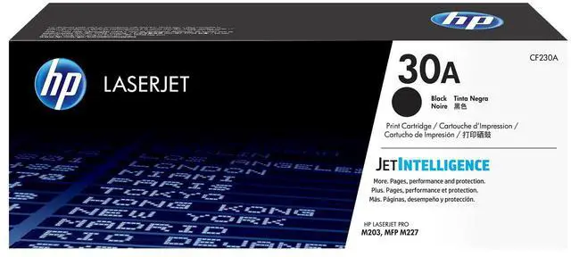 Main image of HP 30A Black Original LaserJet Toner Cartridge, ~1,600 pages, CF230A