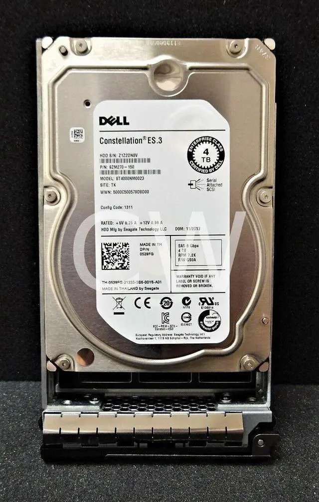 Main image of (NOT FOR HOME PC!) ST4000NM0023 4TB 7.2K SAS 3.5" 6G HDD for Dell T20 T100 T105 T110