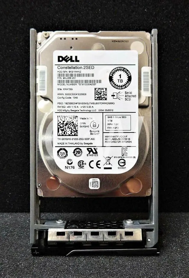 Main image of (NOT FOR HOME PC!) XKGH0 0XKGH0 ST91000642SS Dell 1TB 7200RPM 6Gbps 2.5" SAS SERVER HDD Hard Drive