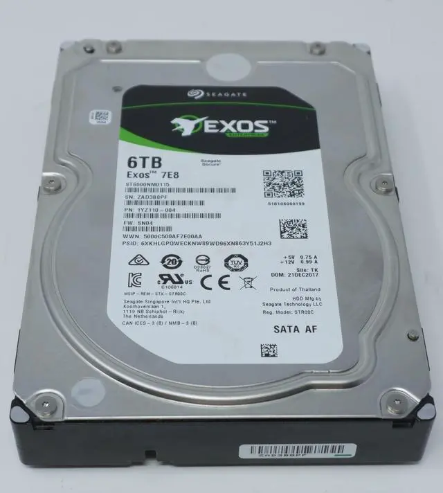 Alt view image 2 of 2 - Seagate ST6000NM0115 EXOS 1YZ110-002 6TB 7.2K RPM 6Gb/s 3.5"SATA HDD Hard Drive