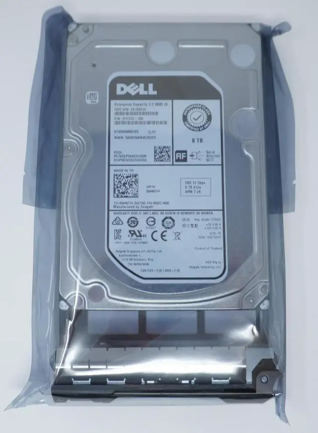 Alt view image 2 of 2 - (NOT FOR HOME PC!) M40TH ST8000NM0185 Dell 8TB 7.2K RPM 12Gb/s 3.5" SAS Hard Drive 0M40TH W Caddy
