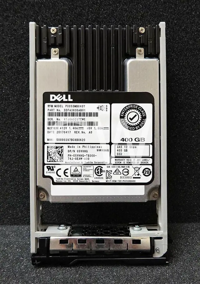Main image of (NOT FOR HOME PC!) Dell 5VHHG 05VHHG 400GB 12Gb/s 2.5in SAS WI SSD PX05SMB040Y