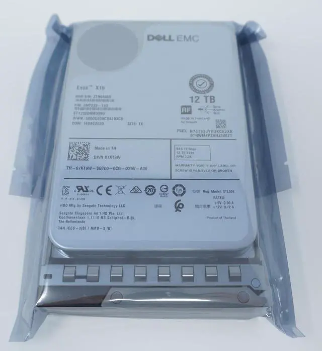 Main image of (NOT FOR HOME PC!) 7KT9W 07KT9W Dell 12TB SAS 3.5" 7.2K 12G Server Hard Drive ST12000NM009G G14-G16