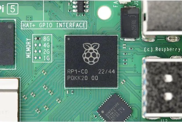 Alt view image 2 of 6 - Raspberry Pi 5 4GB Single Board 2.4GHz Quad-core 64-bit Arm Cortex-A76 CPU