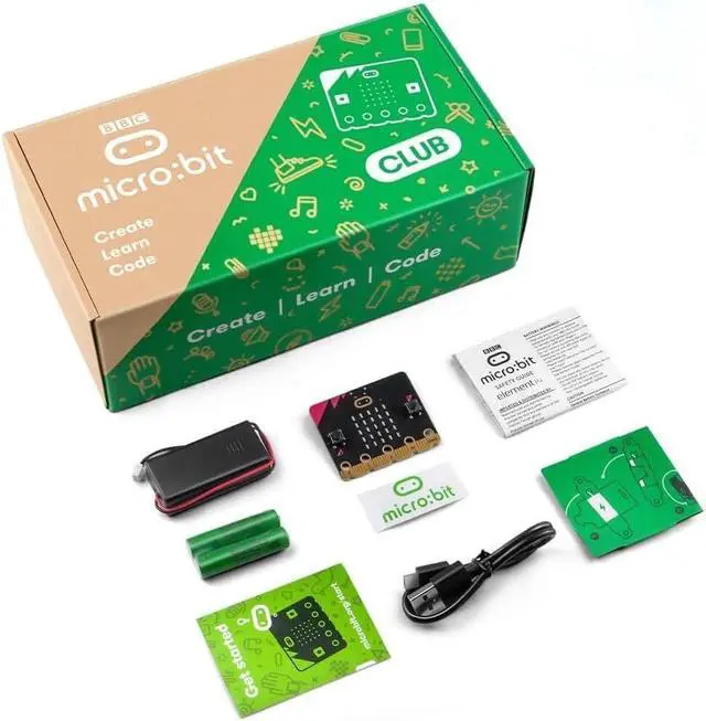 Alt view image 4 of 7 - Micro:bit Club BBC micro:bit V2 Club USB cable Battaery holder x10 kit MEFV22C