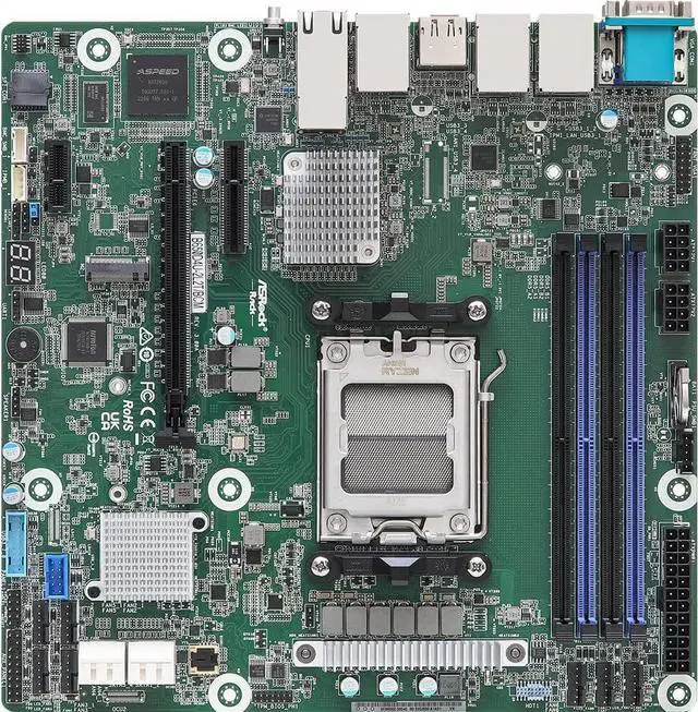Main image of ASRock Rack 32GB 4 SATA6Gb/s DDR5 AMD Ryzen 7000 Micro ATX Server Motherboard