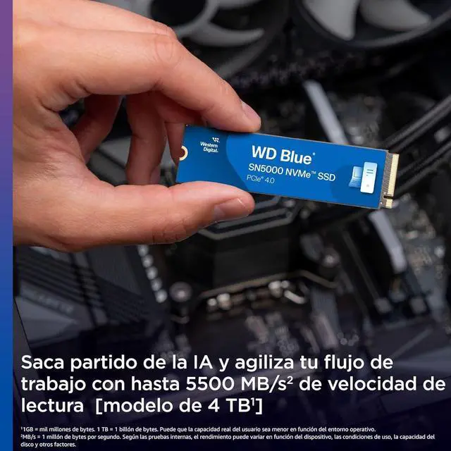 Alt view image 3 of 7 - WD 4TB Blue SN5000 NVMe Internal Solid State Drive SSD WDS400T4B0E
