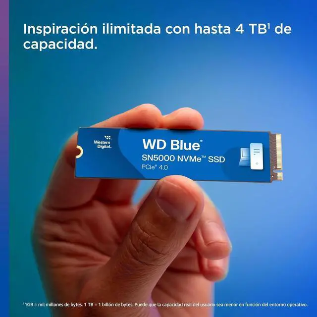 Alt view image 4 of 7 - WD 4TB Blue SN5000 NVMe Internal Solid State Drive SSD WDS400T4B0E