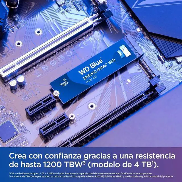 Alt view image 5 of 7 - WD 4TB Blue SN5000 NVMe Internal Solid State Drive SSD WDS400T4B0E