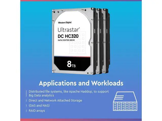 Alt view image 7 of 7 - WD HGST Ultrastar DC HC320 8TB HDD SATA 7200 RPM 256 MB 3.5" Internal Hard Drive