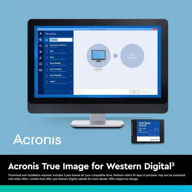 Alt view image 5 of 6 - WD 2TB WD Blue SA510 SATA Internal Solid State Drive SSD - SATA III WDS200T3B0A