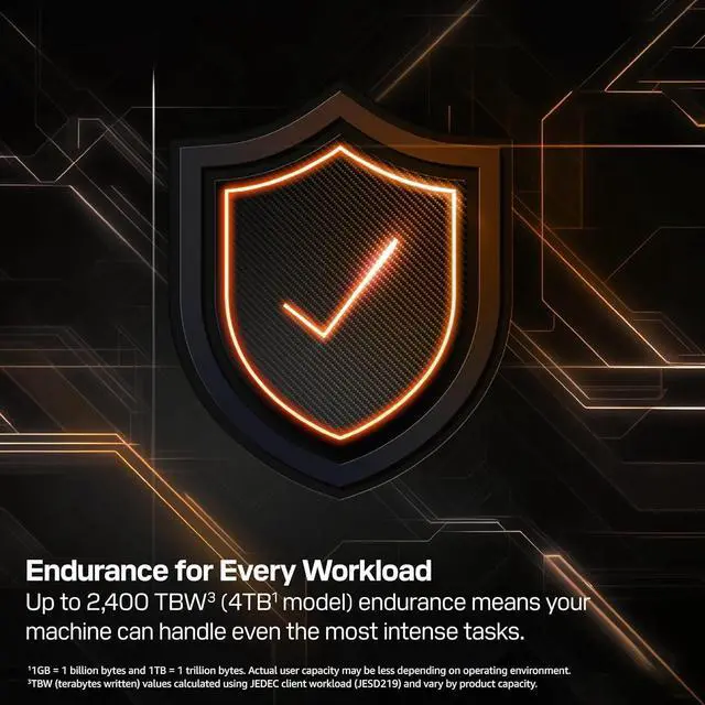 Alt view image 6 of 7 - WD BLACK 4TB SN8100 NVMe Gen 5 PCIe 5.0x4 M.2 2280 SSD WDS400T1X0M