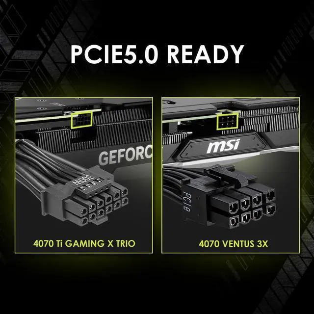 Alt view image 4 of 7 - MSI PCIE 5.1 Ready 80 Plus Bronze Certified 750W ATX Gaming PSU MAG A750BN PCIE5
