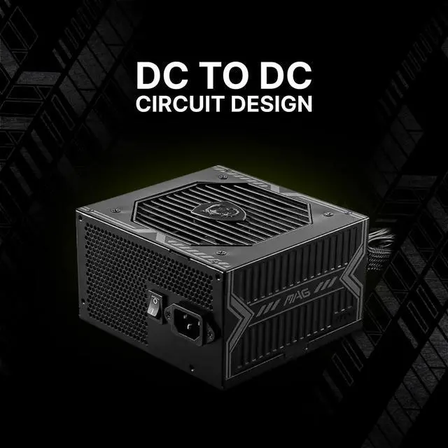 Alt view image 5 of 7 - MSI PCIE 5.1 Ready 80 Plus Bronze Certified 750W ATX Gaming PSU MAG A750BN PCIE5