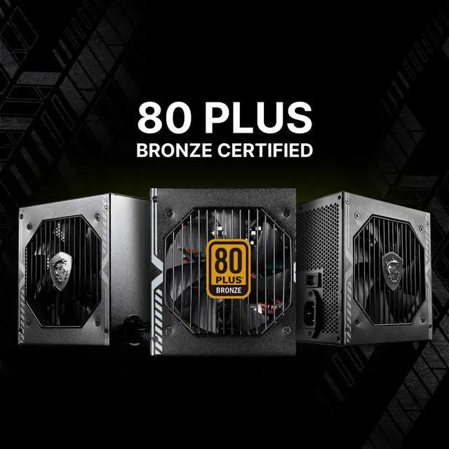 Alt view image 6 of 7 - MSI PCIE 5.1 Ready 80 Plus Bronze Certified 750W ATX Gaming PSU MAG A750BN PCIE5