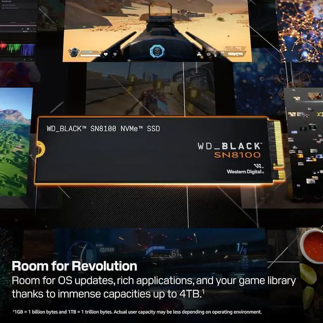 Alt view image 7 of 7 - WD BLACK 4TB SN8100 NVMe Gen 5 PCIe 5.0x4 M.2 2280 SSD WDS400T1X0M