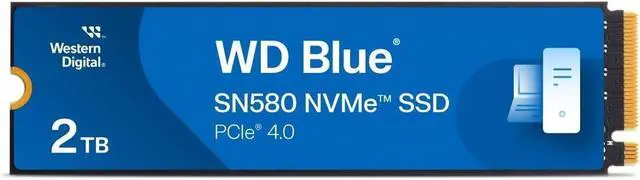 Main image of WD Blue SN580 SSD 2TB Gen4 x4 PCIe NVMe M.2 2280 SSD WDS200T3B0E