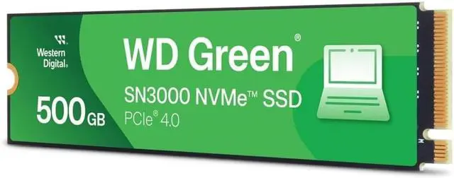 Alt view image 3 of 3 - WD Green SN3000 500GB NVMe Gen4 PCIe, M.2 2280 Internal SSD WDS500G4G0E
