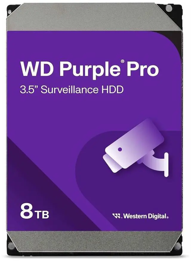 Main image of WD Purple Pro 8TB Hard Drive 3.5" SATA 6GBs 256MB HDD WD8002PURP