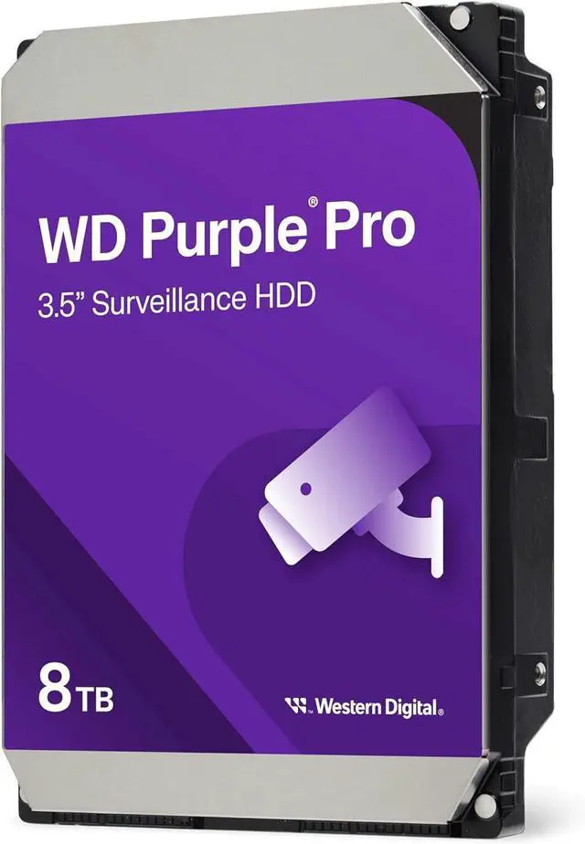 Alt view image 2 of 3 - WD Purple Pro 8TB Hard Drive 3.5" SATA 6GBs 256MB HDD WD8002PURP