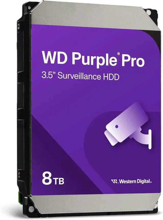 Alt view image 3 of 3 - WD Purple Pro 8TB Hard Drive 3.5" SATA 6GBs 256MB HDD WD8002PURP