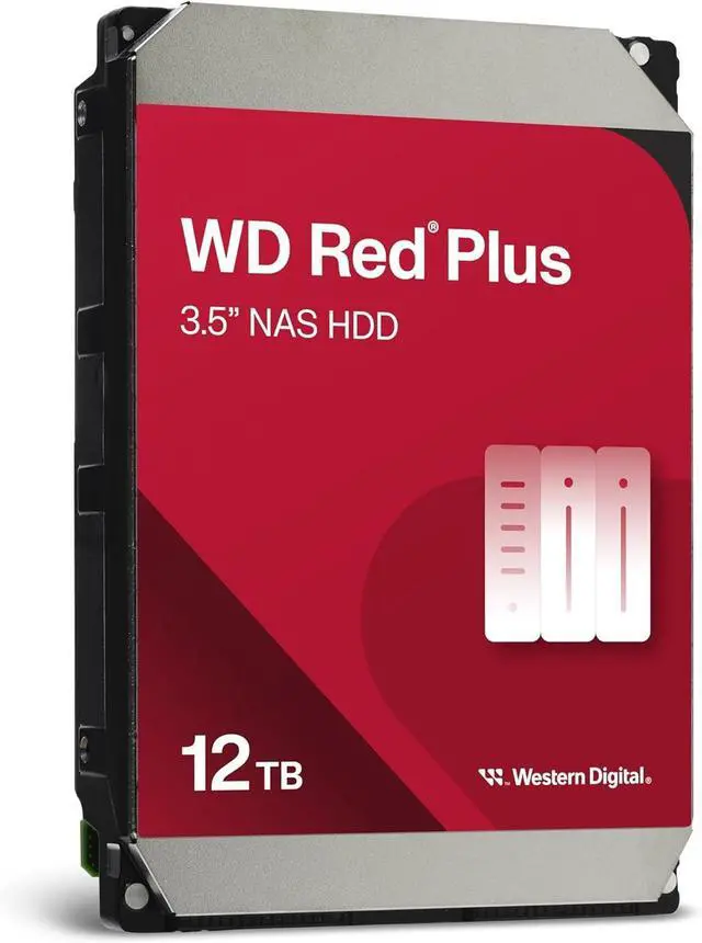 Alt view image 2 of 3 - WD Red Plus NAS 12TB 7200RPM 3.5" SATA 6GB/s Internal Hard Drive HDD WD120EFGX