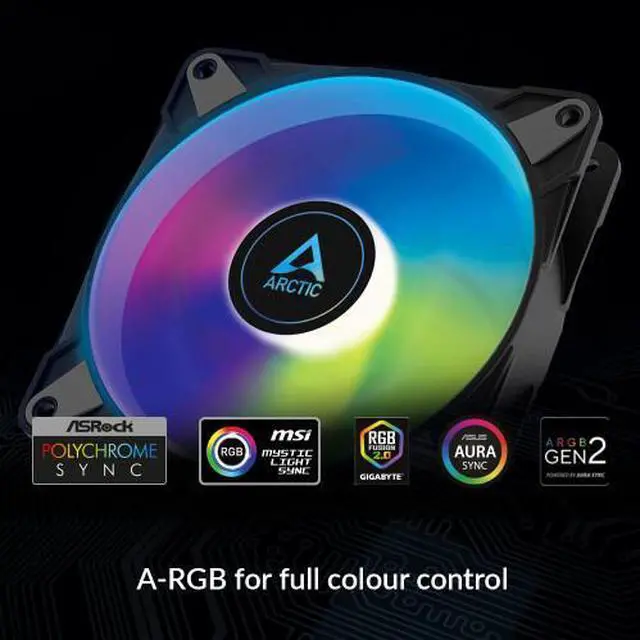 Alt view image 2 of 4 - ARCTIC P14 PWM PST A-RGB 0dB 140mm PWM PST case fan (3 Pack) ACFAN00257A