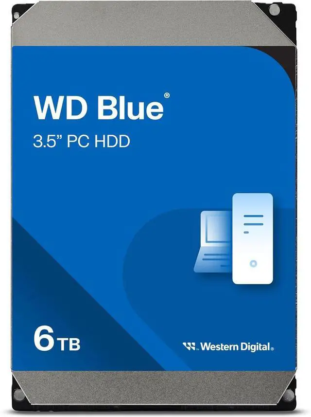 Main image of WD Blue 6TB Desktop Hard Disk Drive HDD SATA 256MB Cache 3.5 Inch WD60EZAX