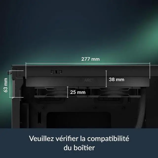 Alt view image 2 of 7 - Arctic Liquid Freezer III Pro 240 AIO CPU Cooler Water Cooling Black ACFRE00178A