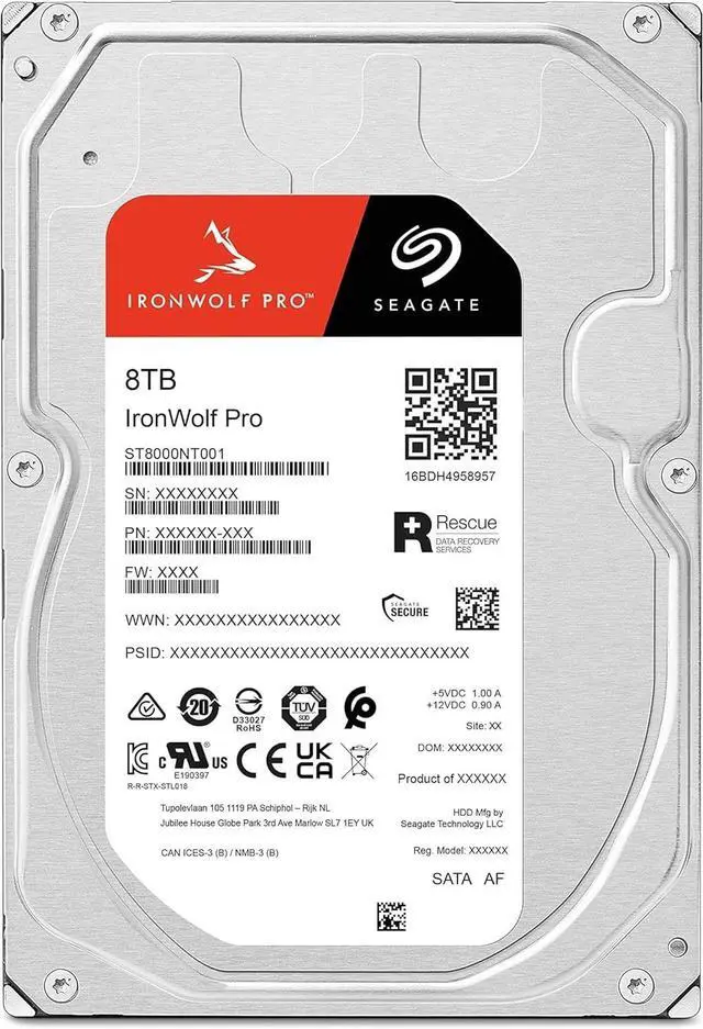 Alt view image 2 of 6 - Seagate IronWolf Pro 8TB CMR 3.5" SATA 7200RPM Enterprise NAS Internal HDD