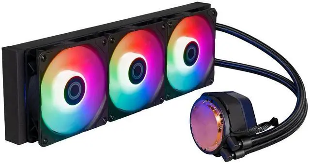 Alt view image 3 of 7 - Cooler Master MasterLiquid 360 ATMOS ARGB CPU Liquid Cooler 120mm 2500RPM