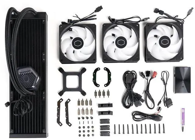 Alt view image 6 of 7 - Cooler Master MasterLiquid 360 ATMOS ARGB CPU Liquid Cooler 120mm 2500RPM