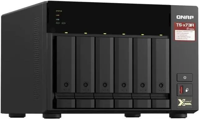 Alt view image 2 of 7 - QNAP TS-673A 6-bay NAS/iSCSI IP-SAN AMD Ryzen V1000 series TS-673A-8G-US