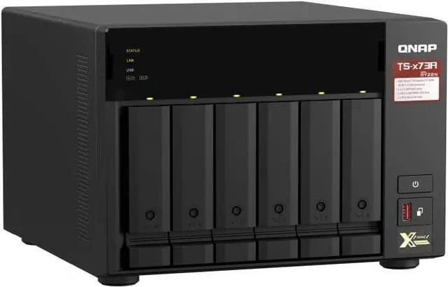 Alt view image 5 of 7 - QNAP TS-673A 6-bay NAS/iSCSI IP-SAN AMD Ryzen V1000 series TS-673A-8G-US