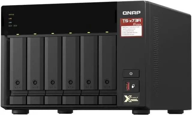 Alt view image 4 of 7 - QNAP TS-673A 6-bay NAS/iSCSI IP-SAN AMD Ryzen V1000 series TS-673A-8G-US