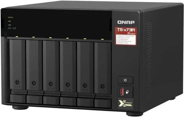 Alt view image 6 of 7 - QNAP TS-673A 6-bay NAS/iSCSI IP-SAN AMD Ryzen V1000 series TS-673A-8G-US