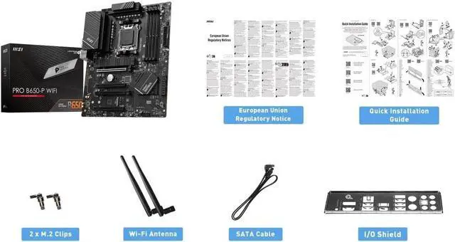 Alt view image 4 of 5 - MSI ProSeries Motherboard AMD AM5 ATX DDR5 PCIe 4.0 M.2 PRO B650-P WIFI