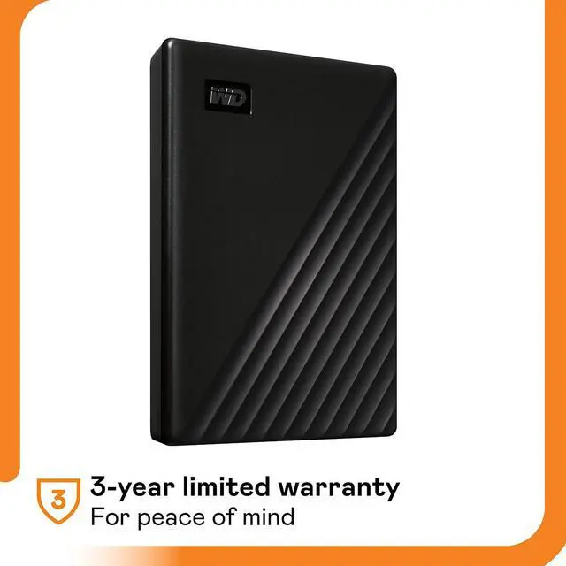 Alt view image 6 of 6 - WD 6TB My Passport, Portable External HDD USB 3.1/3.0 (Black) WDBR9S0060BBK-WESN