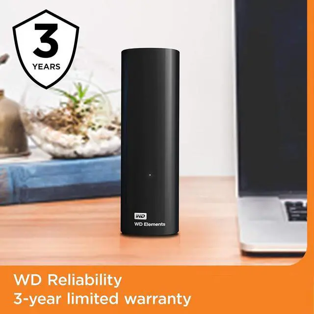 Alt view image 6 of 6 - WD 14TB Elements Desktop External Hard Drive USB 3.0 WDBWLG0140HBK-NESN