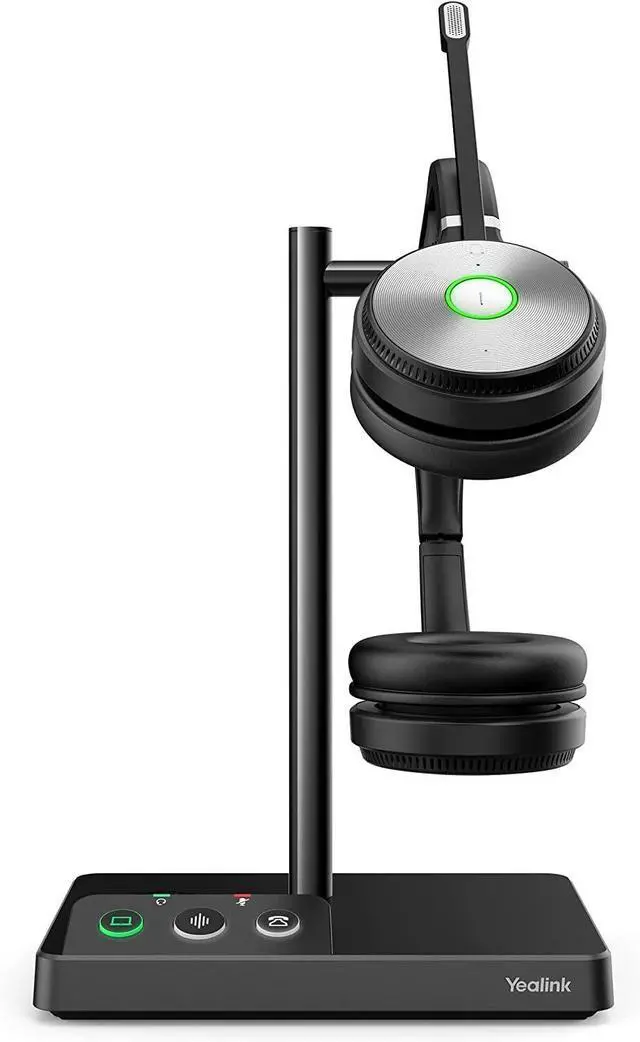 Alt view image 2 of 7 - Yealink WH62 Duo UC Wireless Noise Canceling Headset USB Enabled Desk Phones