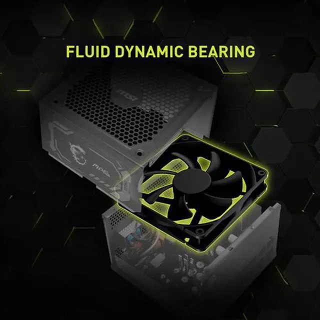 Alt view image 6 of 6 - MSI PCIE 5 Gaming Power Supply 1000W 80 Plus Gold Full Modular PSU MAG-A1000L