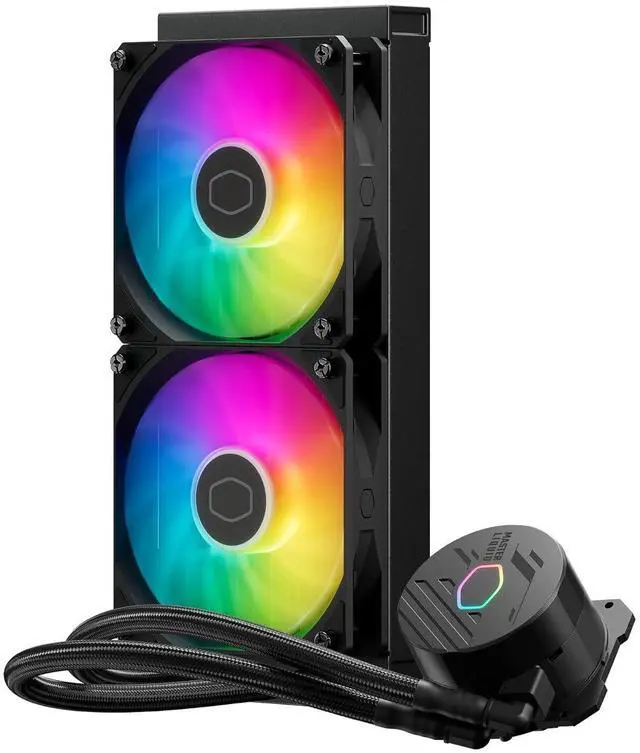 Alt view image 2 of 7 - Cooler Master MasterLiquid 240L Core 240mm AIO Liquid Cooler MLW-D24M-A18PZ-R1