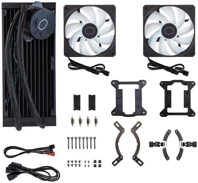 Alt view image 4 of 7 - Cooler Master MasterLiquid 240L Core 240mm AIO Liquid Cooler MLW-D24M-A18PZ-R1