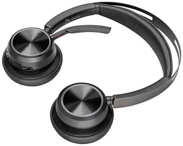 Alt view image 3 of 4 - Poly Voyager Focus 2 USB-C-C Headset w/ USB-C/A Adapter Charging Stand USB-C/A